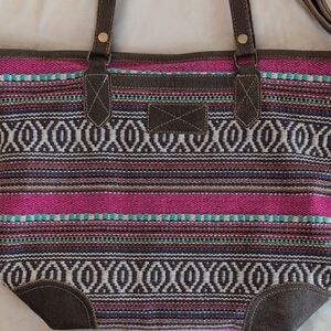 Myra Exhuberant Spirit Rug And Canvas Large Tote Bag